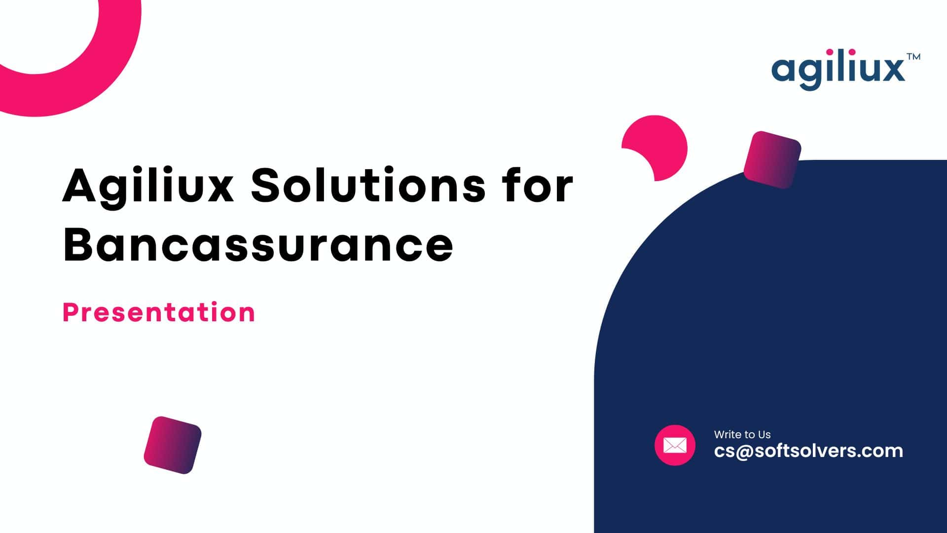 Agiliux Solutions for Bancassurance - Presentation